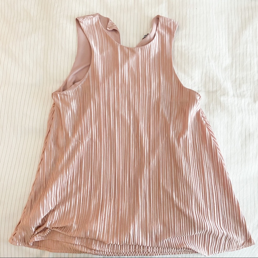 Light pink shimmery tank blouse